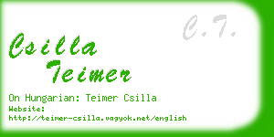csilla teimer business card